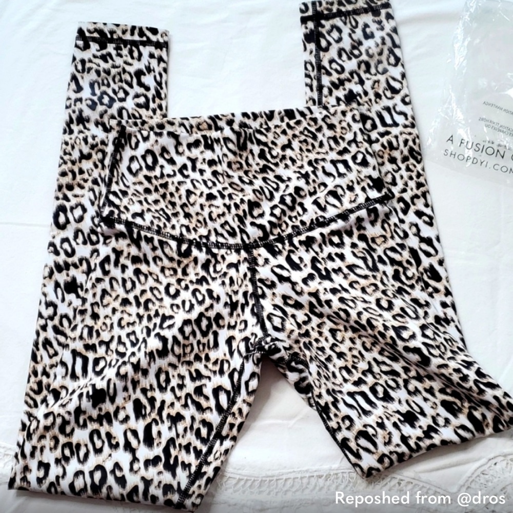 DYI high waist leggings, leopard, size xs